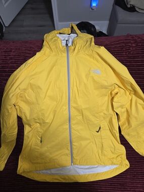 The North Face Yellow Hooded Windbreaker Jacket